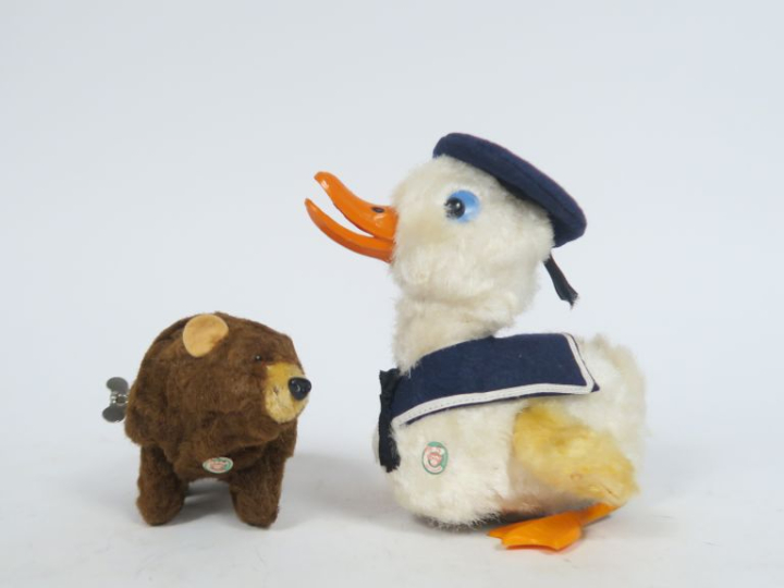 Carl Original années 60, lot de deux jouets en peluche en bel état, ca