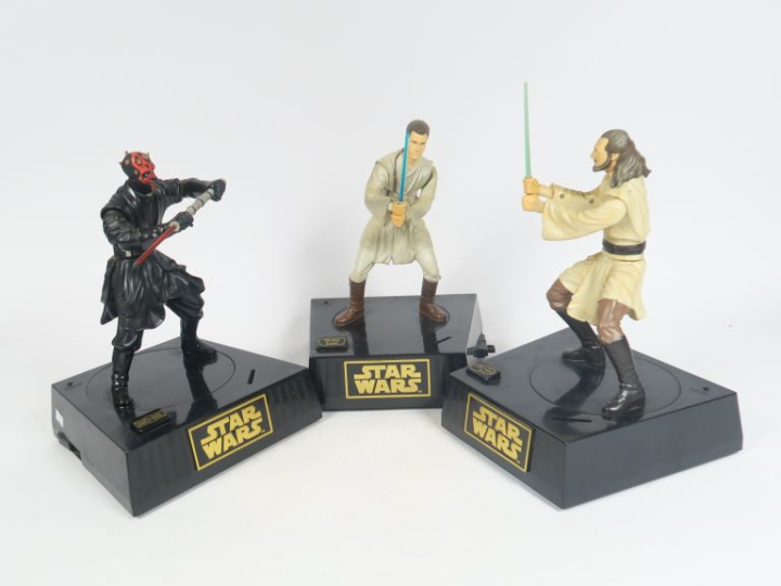 STAR WARS. Circa 1999. lot de 3 tirelires dont Animatronique, Qui-Gong