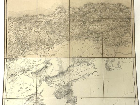[ALGÉRIE]. PELET (Lieutenant général). ENSEMBLE DE 4 CARTES entoilées 