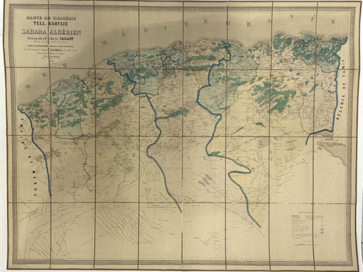 [ALGÉRIE]. VAILLANT (Maréchal). CARTE DE L’ALGÉRIE. TELL, KABYLIE ET S