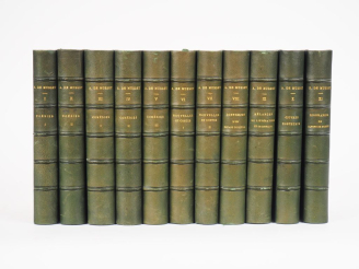 Vente aux enchères MUSSET (A. de). ŒUVRES COMPLÈTES. P., Charpentier, 1881. Onze volumes 