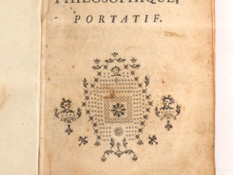 Vente aux enchères VOLTAIRE. DICTIONNAIRE PHILOSOPHIQUE PORTATIF. Londres, 1764. In-12 ½ 