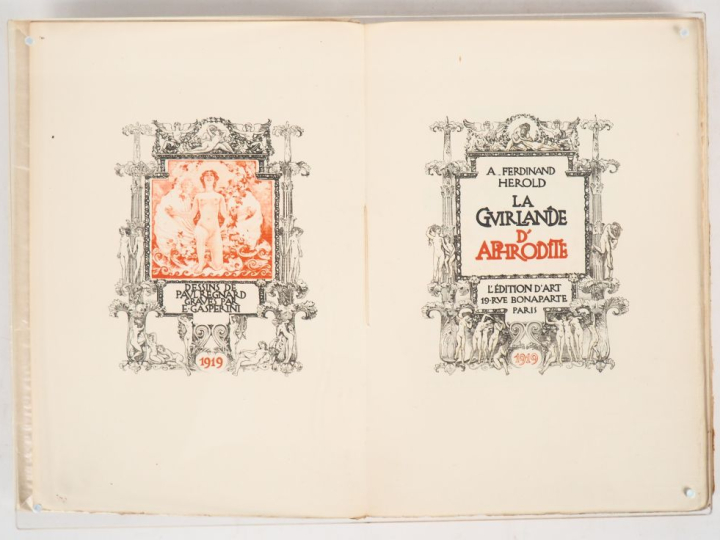 [KUPKA]. HÉROLD (A. F.). LA GUIRLANDE D’APHRODITE. P., Piazza, 1919. I