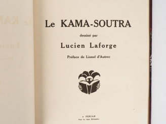 Vente aux enchères LAFORGE (L.). LE KAMA-SOUTRA. Préface de Lionel d’Autrec. À Penjab, Po