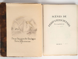 Vente aux enchères [LOUŸS (P.)]. SCÈNES DE PÉRIPATÉTICIENNES. 1903 [ca. 1937]. Grand in-8