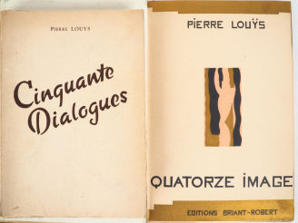 Vente aux enchères LOUŸS (P.). QUATORZE IMAGES. Proses inédites. P., Éditions Briant-Robe
