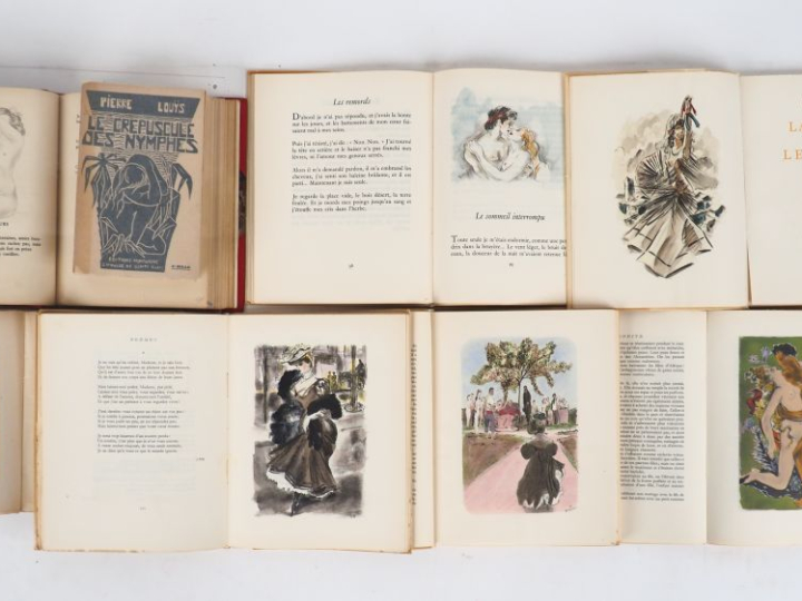 LOUŸS (P.). ŒUVRES CHOISIES. P., Albin Michel, 1948. 5 vol. in-4 broch