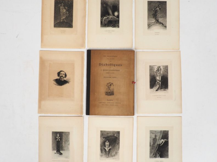 [ROPS]. DIX EAUX-FORTES POUR ILLUSTRER LES DIABOLIQUES DE J. BARBEY D'