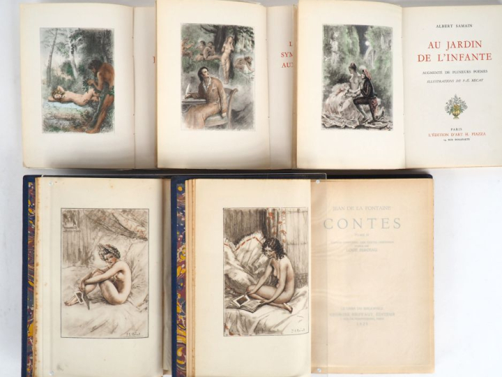 [BÉCAT]. LA FONTAINE (J. de). CONTES. P., Briffaut, 1928. Deux volumes