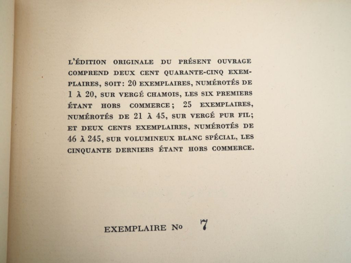 CARCO (Francis). LES BELLES MANIÈRES. Genève, Éditions du Milieu du Mo