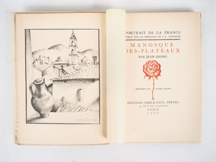 GIONO (J.). MANOSQUE DES PLATEAUX. P., Émile-Paul, 1930. In-8 broché. 