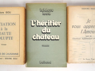 Vente aux enchères ISOU (Isidore). JE VOUS APPRENDRAI L’AMOUR suivi de l’Érotologie mathé