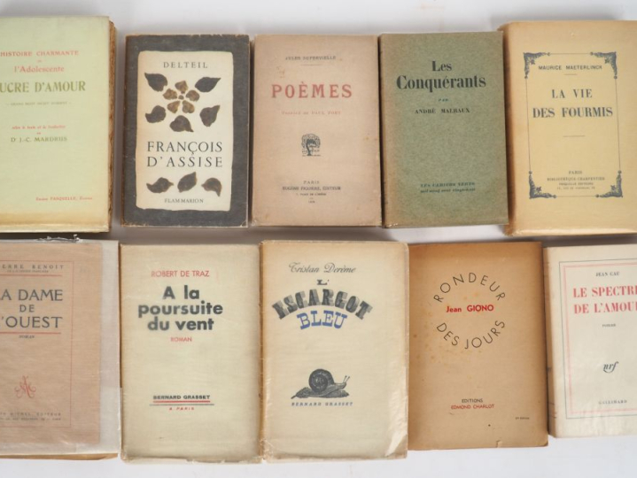 [LITTÉRATURE]. ENSEMBLE DE 10 OUVRAGES. -	BENOIT (P.). LA DAME DE L’OU