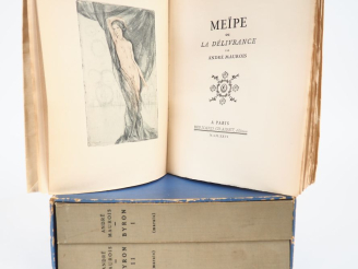 Vente aux enchères MAUROIS (André). 	MEÏPE ou LA DÉLIVRANCE. Paris, Grasset, 1926. In-4 b