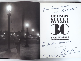 Vente aux enchères BRASSAÏ. LE PARIS SECRET DES ANNÉES 30. P., Denoël, 1976. In-4 reliure