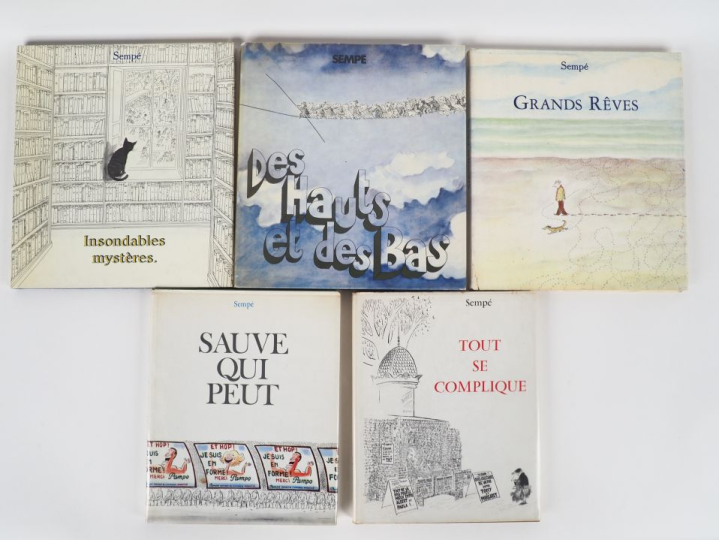 [SEMPÉ]. ENSEMBLE DE 5 ALBUMS ILLUSTRÉS par Jean-Jacques SEMPÉ. 5 volu