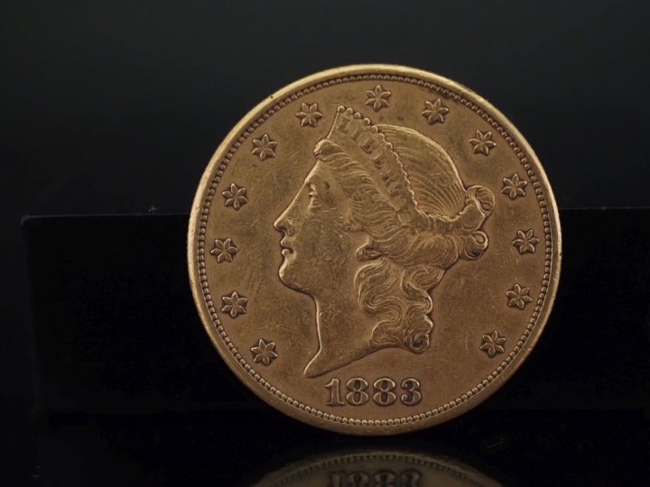 Pièce de 20 Dollars or, 1883.  FRAIS ACHETEURS 10% HT.   