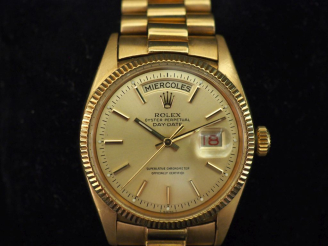 Vente aux enchères ROLEX Day Date Ref. 6611 No. 231705 Montre bracelet en or jaune 18k (7