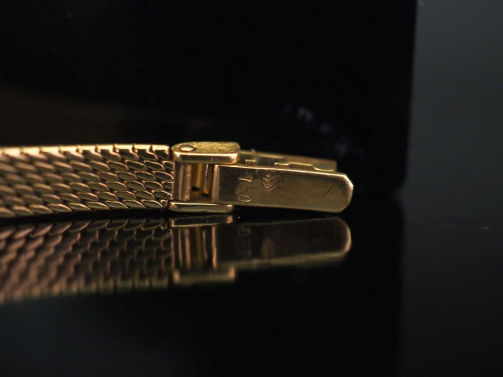 LACORDA,  Montre bracelet, boitier et bracelet en or jaune 750.  Cadra