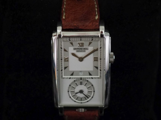 Vente aux enchères RAYMOND WEIL,  Montre bracelet en acier, modèle Jubilee 1997. Boitier 