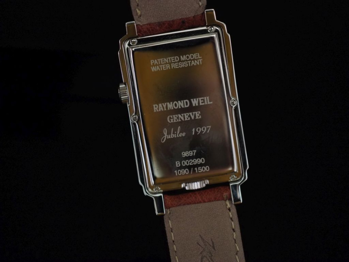 RAYMOND WEIL,  Montre bracelet en acier, modèle Jubilee 1997. Boitier 