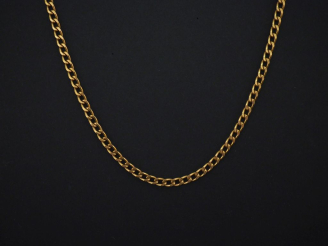 Vente aux enchères Sautoir en or jaune 750, maille gourmette.  Sans fermoir. Poids. 36,44