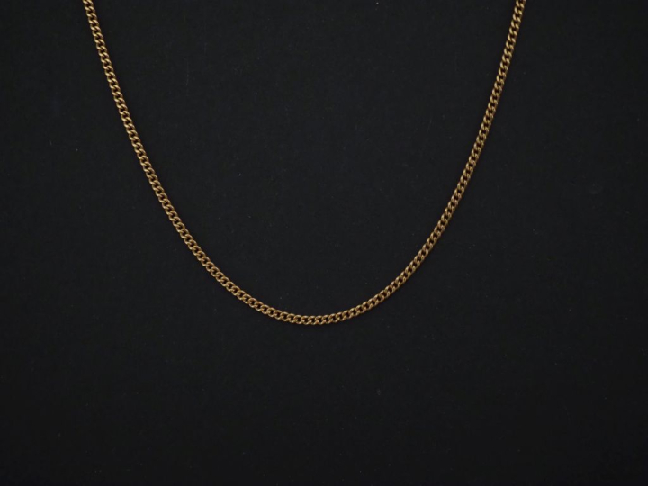 Chaine en or jaune 750, maille gourmette. Long. 53 cm Poids. 4,19 g   