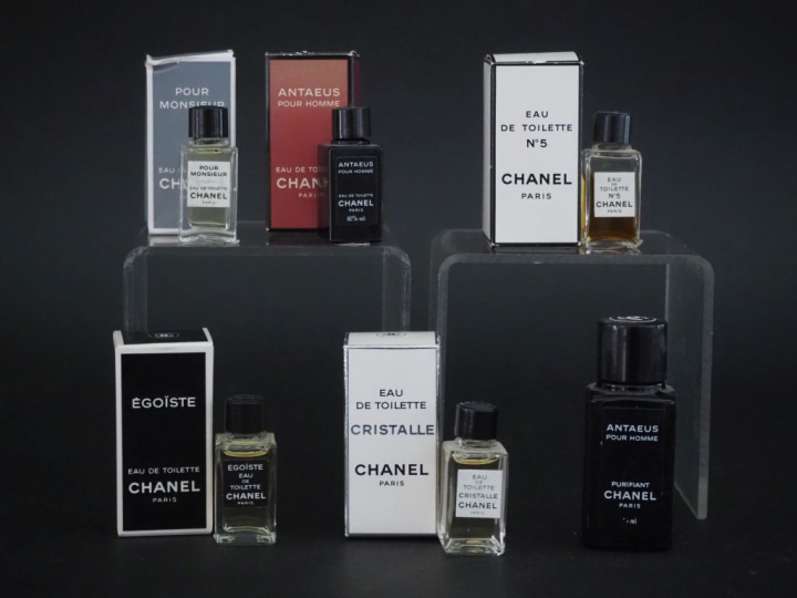 CHANEL 6 lots de miniatures :  Avec boîte :  pour monsieur EDT Egoiste
