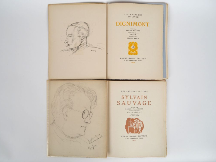 [ARTISTES DU LIVRE]. ENSEMBLE DE  2 OUVRAGES. -	SYLVAIN SAUVAGE.  -	DI