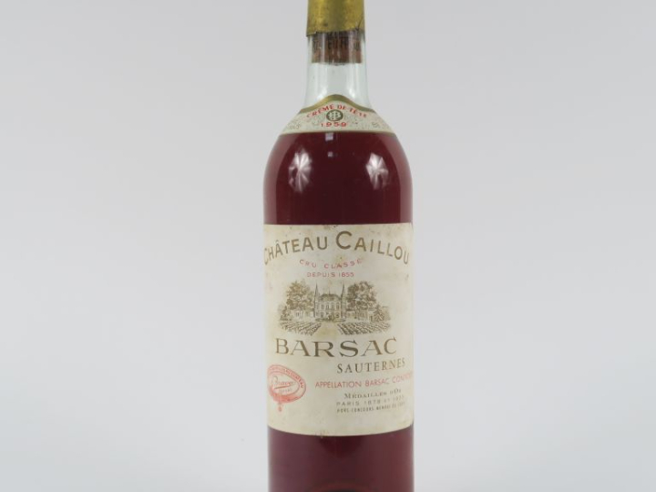 1 BOUTEILLE CHÂTEAU CAILLOU CC SAUTERNES 'CRÈME DE TÊTE' - 1959 - HEP-