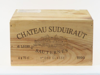 Vente aux enchères 6 BOUTEILLES CHÂTEAU SUDUIRAUT 1er CC SAUTERNES - 1999 - CBO