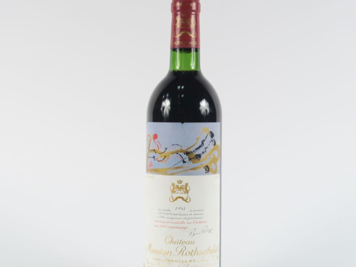1 BOUTEILLE CHÂTEAU MOUTON ROTHSCHILD 1er GCC PAUILLAC - 1981 - BG/ETL
