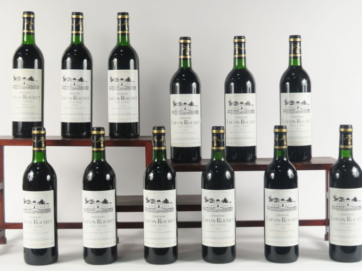 12 BOUTEILLES CHÂTEAU LAFON ROCHET GCC ST ESTEPHE - 1987 - CBO - 8 BG/