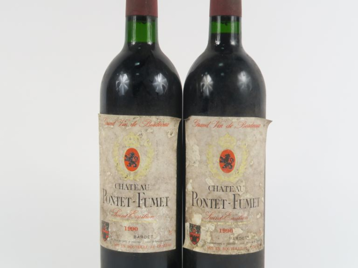 2 BOUTEILLES CHÂTEAU PONTET FUMET ST ÉMILION - 1990 - BG/EA