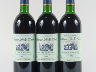 Vente aux enchères 3 BOUTEILLES CHÂTEAU BELLE CROIX LALANDE DE POMEROL - 1990 - LB