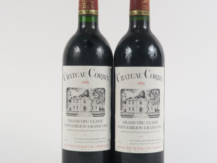 2 BOUTEILLES CHÂTEAU CORBIN GCC ST ÉMILION - 1994