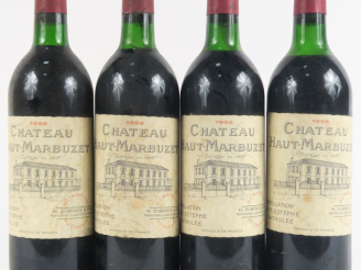 Vente aux enchères 4 BOUTEILLES CHÂTEAU HAUT MARBUZET ST ESTEPHE - 1996 - 1 BG/2 LB/1 LB-
