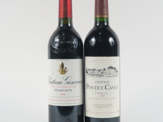 Vente aux enchères 2 BOUTEILLES de 1999 : 1 CHÂTEAU PONTET CANET GCC MARGAUX - 1 CHÂTEAU 