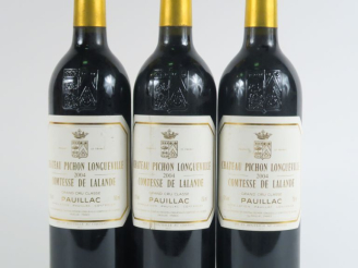 Vente aux enchères 3 BOUTEILLES CHÂTEAU PICHON LONGUEVILLE COMTESSE DE LALANDE GCC PAUILL