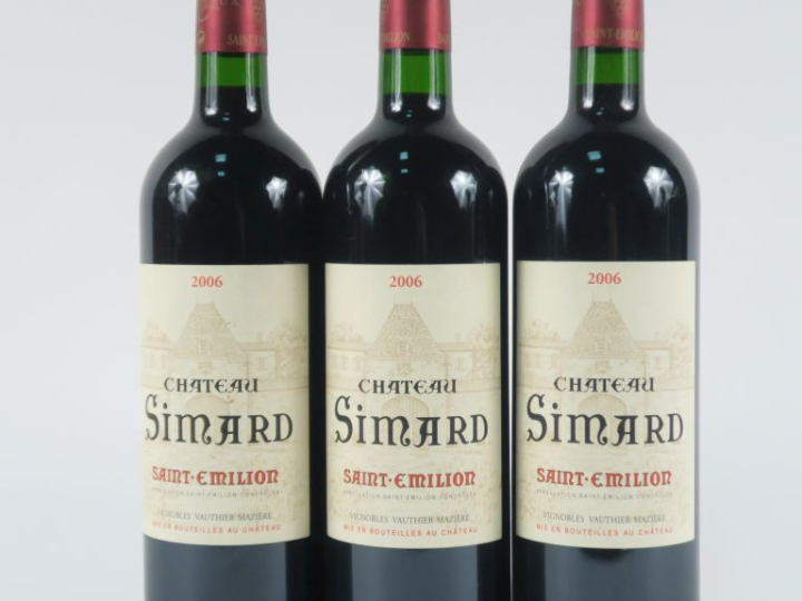 3 BOUTEILLES CHÂTEAU SIMARD ST ÉMILION - 2006