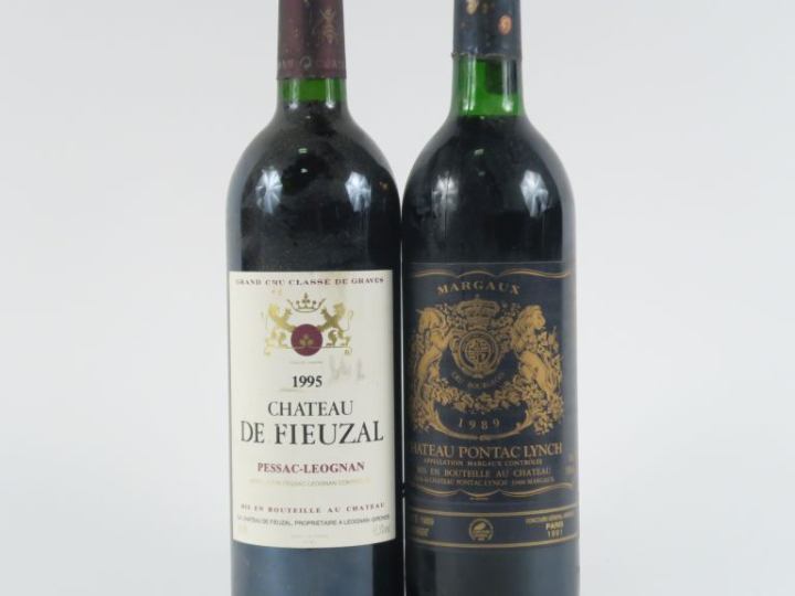2 BOUTEILLES : 1 CHÂTEAU DE FIEUZAL GCC GRAVES 1995 - 1 CHÂTEAU PONTAC
