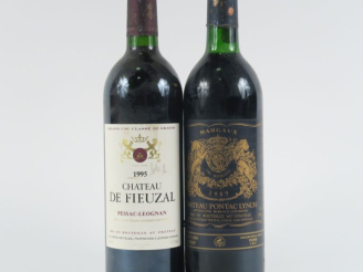 Vente aux enchères 2 BOUTEILLES : 1 CHÂTEAU DE FIEUZAL GCC GRAVES 1995 - 1 CHÂTEAU PONTAC