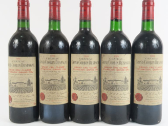 Vente aux enchères 5 BOUTEILLES CHÂTEAU GRAND CORBIN DESPAGNE GCC ST ÉMILION - 4 de 1989 