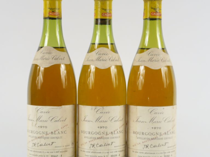 3 BOUTEILLES BOURGOGNE ALIGOTÉ 'CUVÉE JEAN MARIE CALVET' - 1970