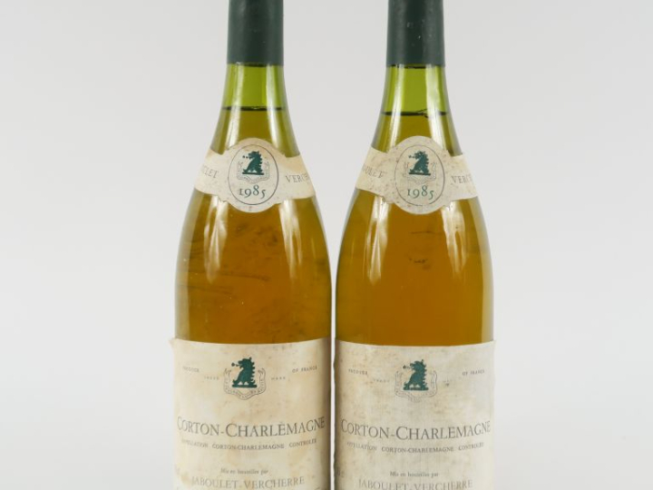 2 BOUTEILLES CORTON CHARLEMAGNE JABOULET VERCHERRE - 1985 - ELS