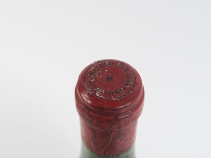 1 BOUTEILLE CLOS VOUGEOT PAUL DARGENT - 1928 - 5,5 CM/COLLERETTE ABIMÉ