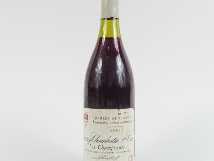 1 BOUTEILLE GEVREY CHAMBERTIN 1er CRU 'LES CHAMPEAUX' CHARLES QUILLARD
