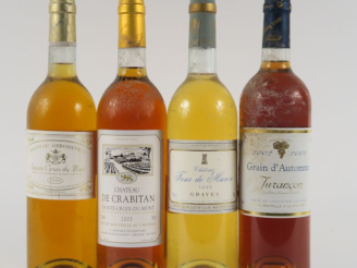 Vente aux enchères 4 BOUTEILLES : 1 CHÂTEAU DE CRABITAN STE CROIX DU MONT 2003 - 1 CHÂTEA