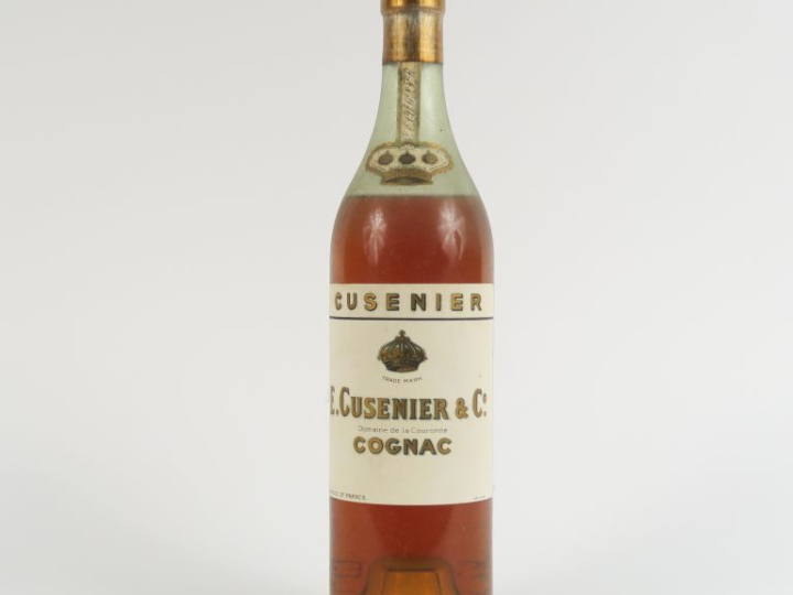 1 VIEILLE BOUTEILLE COGNAC CUSENIER - NIVEAU BAS