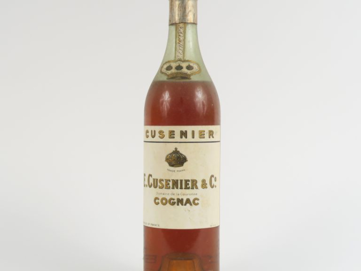 1 VIEILLE BOUTEILLE COGNAC CUSENIER - NIVEAU BAS